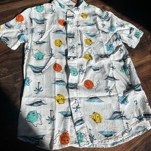 Boys Casual Pokemon Button Down Shirt - Multicolor